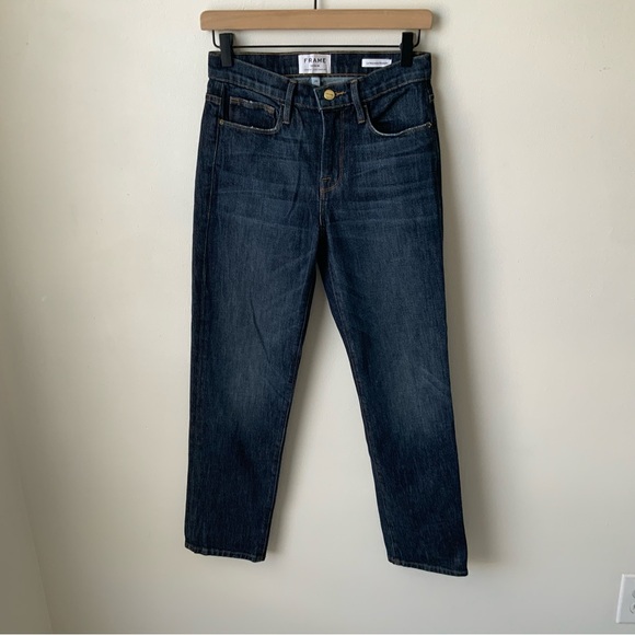 FRAME DENIM Ankle Jeans Le Nouveau Straight Ellsfield Blue Size 25 - Picture 5 of 14
